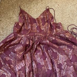 GOLD MAROON Party NYE Dress, Urban Outfitters